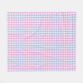 Couverture Polaire Cute Pastel Rose Bleu En vichy Chèque (Devant (Horizontal))