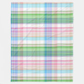 Couverture Polaire Cute Pastel Rose bleu vert Tartan Plaid Motif (Devant)