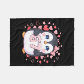 Couverture Polaire Cute Penguin 67 Six Seven Valentine Hearts 6 7 Mem (Devant (Horizontal))