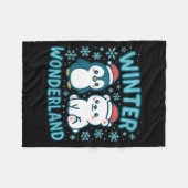 Couverture Polaire Cute Penguin And Lar Bear Winter Wonderland Christ (Devant (Horizontal))