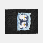 Couverture Polaire Cute Penguin Cuddle Cozy Sleep Matching Couple  (Devant (Horizontal))