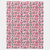 Couverture Polaire Cute Penguin Nom personnalisé Amour (Devant)
