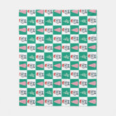 Couverture Polaire Cute Penguin Père Noël Joyeuse fête de Noël (Devant)