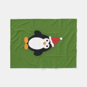 Couverture Polaire Cute Père Noël Penguin (Devant (Horizontal))