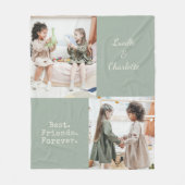 Couverture Polaire Cute Personalized BFF Two Photo Sage Best Friend (Devant)