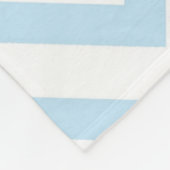 Couverture Polaire Cute Personnalisé Blue Grey Elephant Chevron Baby (Coin)