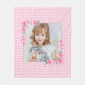 Couverture Polaire Cute Personnalisée une photo rose (Devant)