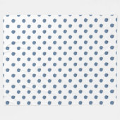 Couverture Polaire Cute Petite Bleue Blanche polaire (Devant (Horizontal))