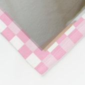 Couverture Polaire Cute Photo Fleece Blanche Avec Un Nom (Coin)