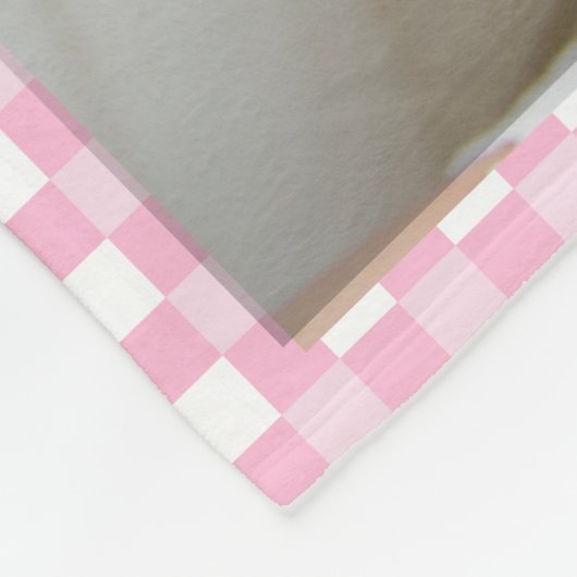 Couverture Polaire Cute Photo Fleece Blanche Avec Un Nom (Coin)