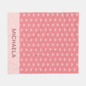Couverture Polaire Cute Pink Circus Tent Personalized (Devant (Horizontal))