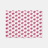 Couverture Polaire Cute Pink Labybirds and Flowers (Devant (Horizontal))