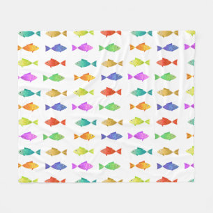 Couverture Polaire Cute poisson coloré motif Fleece Blanket