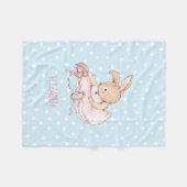 Couverture Polaire Cute Pretty Girly Ballerina (Devant (Horizontal))