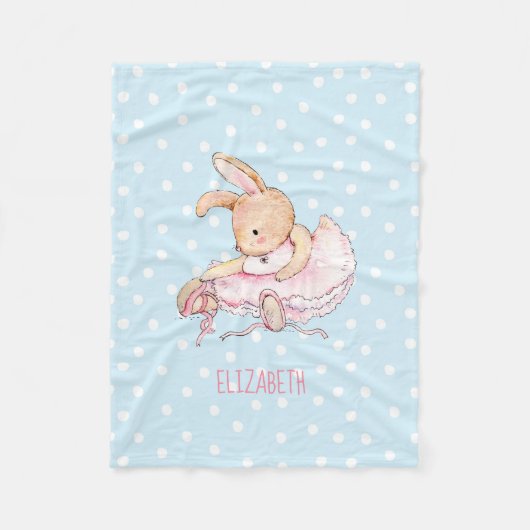 Couverture Polaire Cute Pretty Girly Ballerina (Devant)