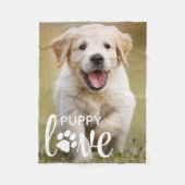 Couverture Polaire Cute Puppy Love (Devant)
