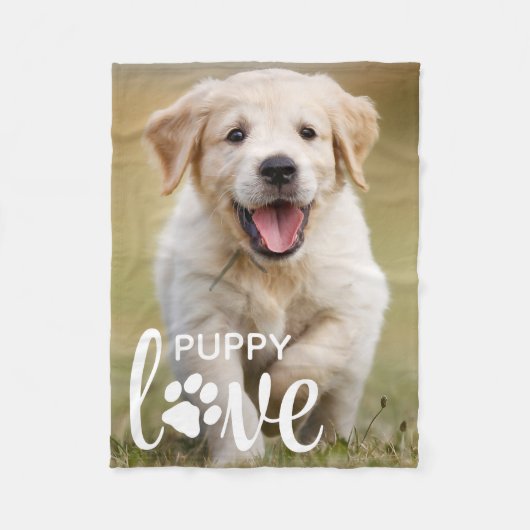 Couverture Polaire Cute Puppy Love (Devant)