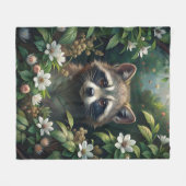 Couverture Polaire Cute Raccoon (Devant (Horizontal))