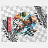 Couverture Polaire Cute Racing Blanket Formule 1 Garçon Anniversaire  (Devant (Horizontal))