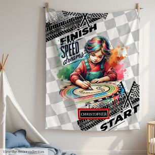 Couverture Polaire Cute Racing Blanket Formule 1 Girl Anniversaire Ca