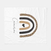Couverture Polaire Cute Rainbow Leopard Motif (Devant (Horizontal))