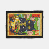 Couverture Polaire Cute Ramen Cat Nature Flowers Noodle Anime (Devant (Horizontal))