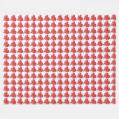 Couverture Polaire Cute Red Drawn Hearts Pattern (Devant (Horizontal))