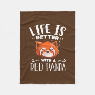 Couverture Polaire Cute Red Panda Lover Graphisme Filles Femmes Homme