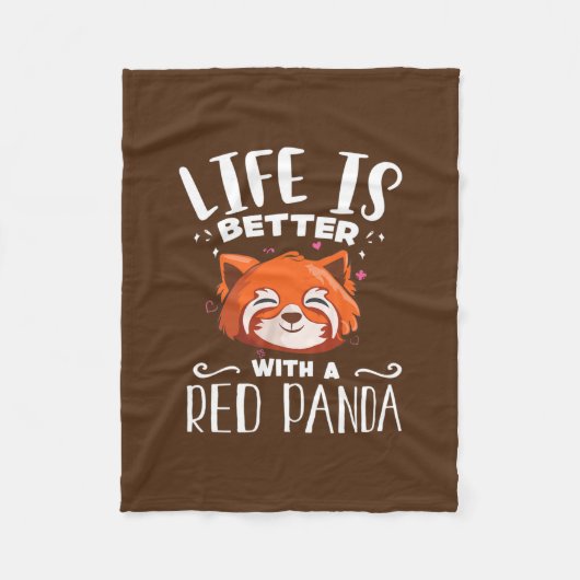 Couverture Polaire Cute Red Panda Lover Graphisme Filles Femmes Homme (Devant)