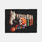 Couverture Polaire Cute Red Panda Reading Book Animal Bookworm  (Devant (Horizontal))