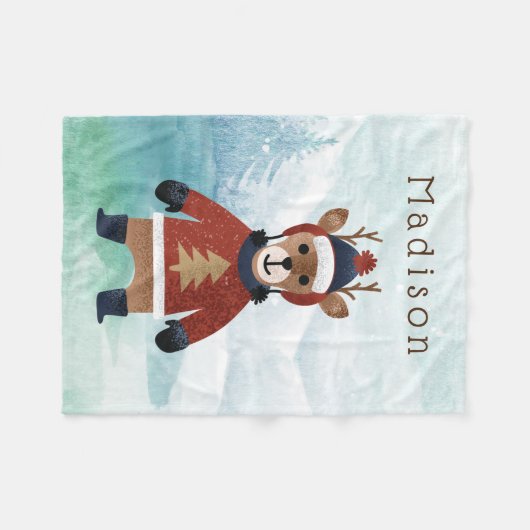 Couverture Polaire Cute Reindeer en Sweat (Devant (Horizontal))