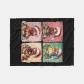 Couverture Polaire Cute Retro Boho Poulets Noël Lumière Far Far (Devant (Horizontal))