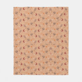Couverture Polaire Cute Retro Brown Boho Motif Whimsical (Devant)