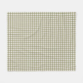 Couverture Polaire Cute Rétro Olive Green En vichy Plaid Motif   (Devant (Horizontal))