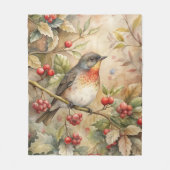 Couverture Polaire Cute Robin (Devant)