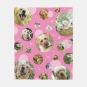 Couverture Polaire Cute rose Multi Photo Famille Pet (Devant)