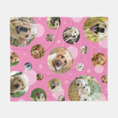 Couverture Polaire Cute rose Multi Photo Famille Pet (Devant (Horizontal))