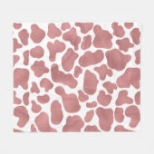Couverture Polaire Cute Rose Or Blanc Vache Imprimer Motif animal (Devant (Horizontal))
