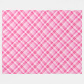 Couverture Polaire Cute Rosy Pink Plaid Motif large polaire (Devant (Horizontal))