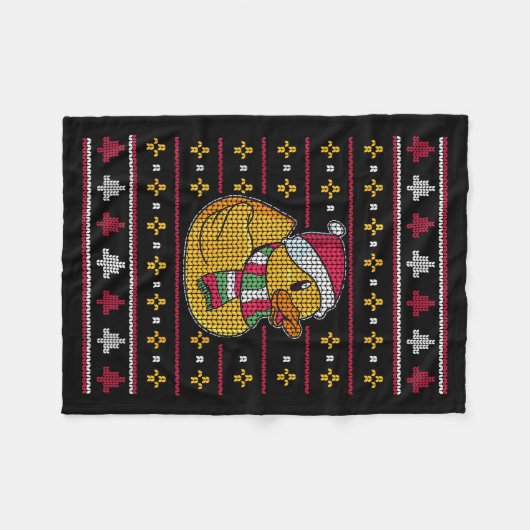 Couverture Polaire Cute Rubber Duckie Duck Christmas Santa Clause (Devant (Horizontal))
