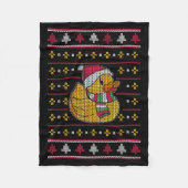 Couverture Polaire Cute Rubber Duckie Duck Christmas Santa Clause (Devant)