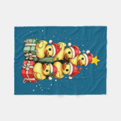 Couverture Polaire Cute Rubber Ducks Le Duckie Christmas Tree Xmas Ha (Devant (Horizontal))
