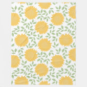 Couverture Polaire Cute Rustic Motif de tournesol (Devant)