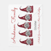 Couverture Polaire Cute Rustique Plaid Personnalisé Noël Gnome Elf (Devant)