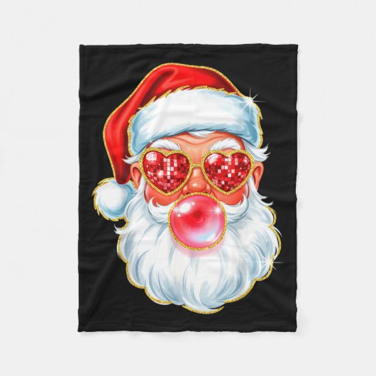 Couverture Polaire Cute Santa Bubble Gum For Women Teen Little Girls (Devant)