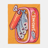 Couverture Polaire Cute Sardines Fish Cartoon (Devant)
