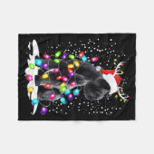 Couverture Polaire Cute Schnauzer With Christmas Lights (Devant (Horizontal))