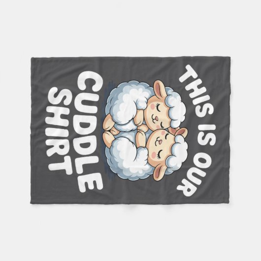 Couverture Polaire Cute Sheep Couple This Is Our Cuddle  (Devant (Horizontal))