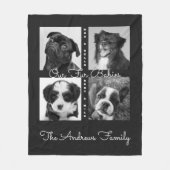 Couverture Polaire Cute Simple Fourrure Bébés Animal Animaux Animaux (Devant)