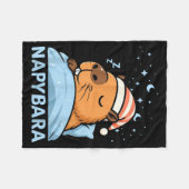 Couverture Polaire Cute Sleepy Capybara Funny Napybara Pajamas (Devant (Horizontal))